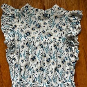 Universal Thread Floral Mini Dress - Blue and White